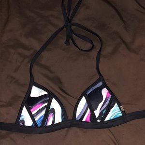 VS Pink Marble push-up swim top